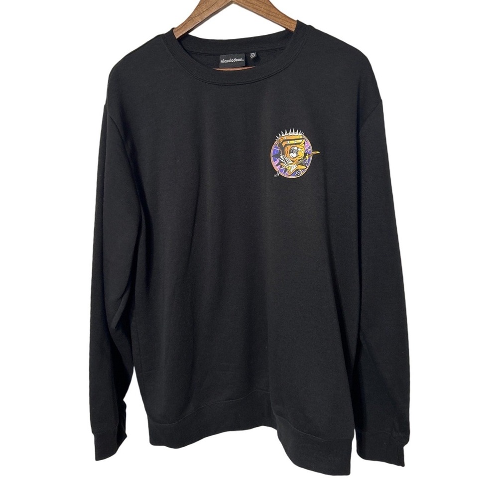 Nickelodeon SpongeBob SquarePants‎ Mens XL Black Graphic Crewneck Sweatshirt